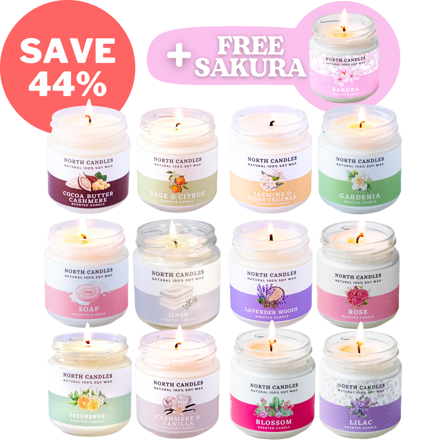 【季節限定】13 x 春お得セット (クリーン＋フローラル＋無料さくら)　(SAVE 37-44%)