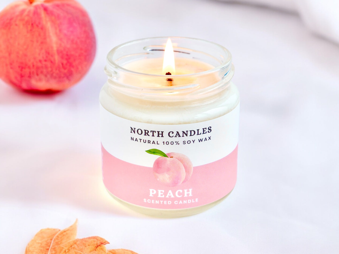 Peach Scented Soy Candle