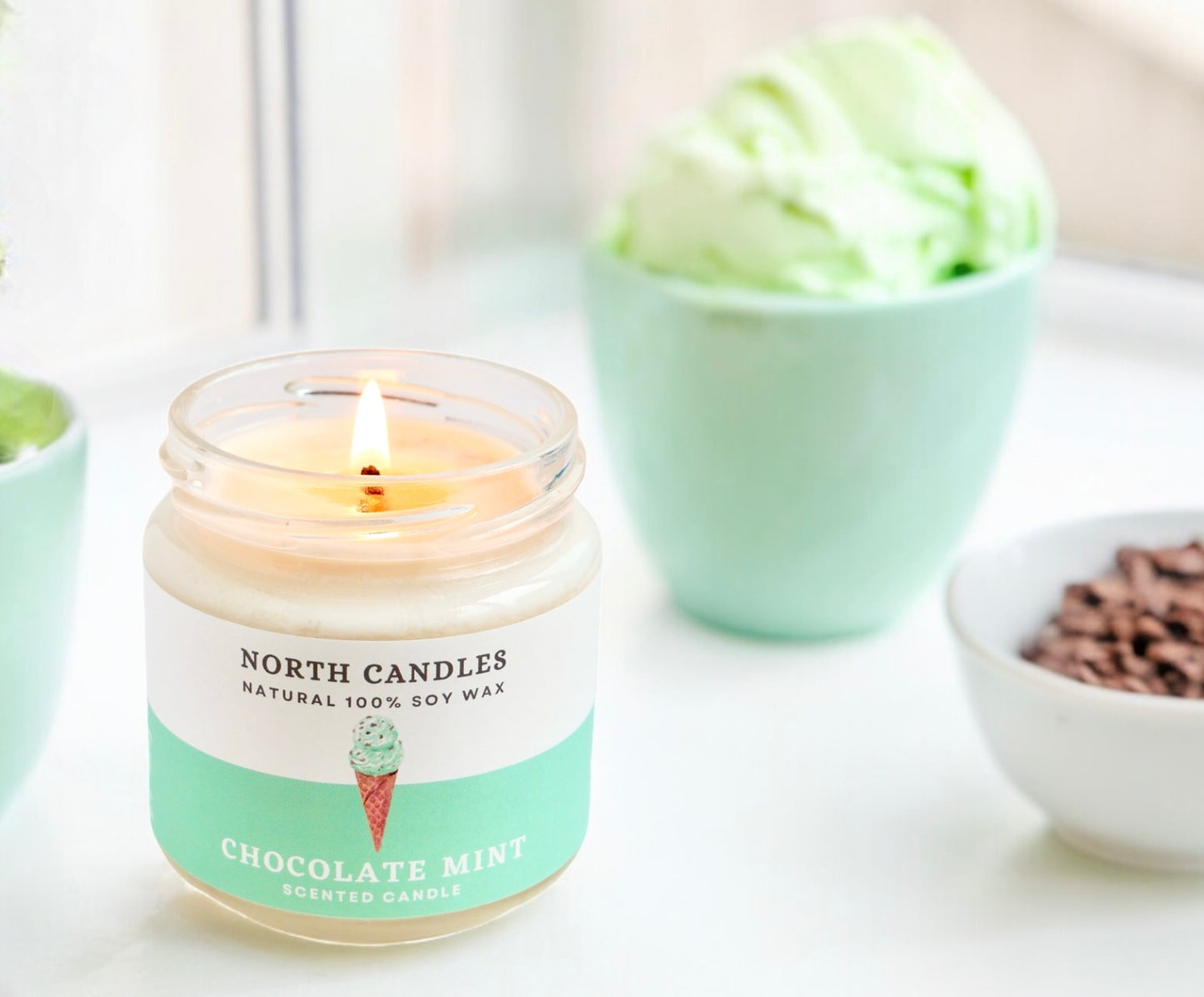 NEW - Chocolate Mint Scented Soy Candle