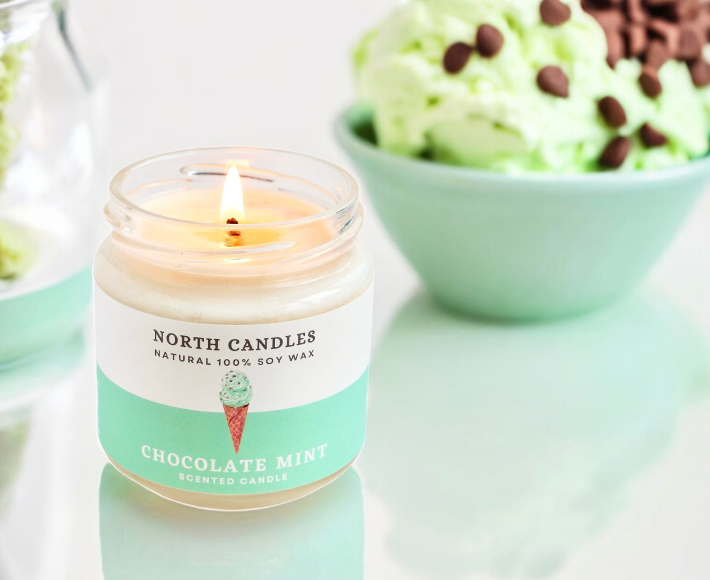 NEW - Chocolate Mint Scented Soy Candle