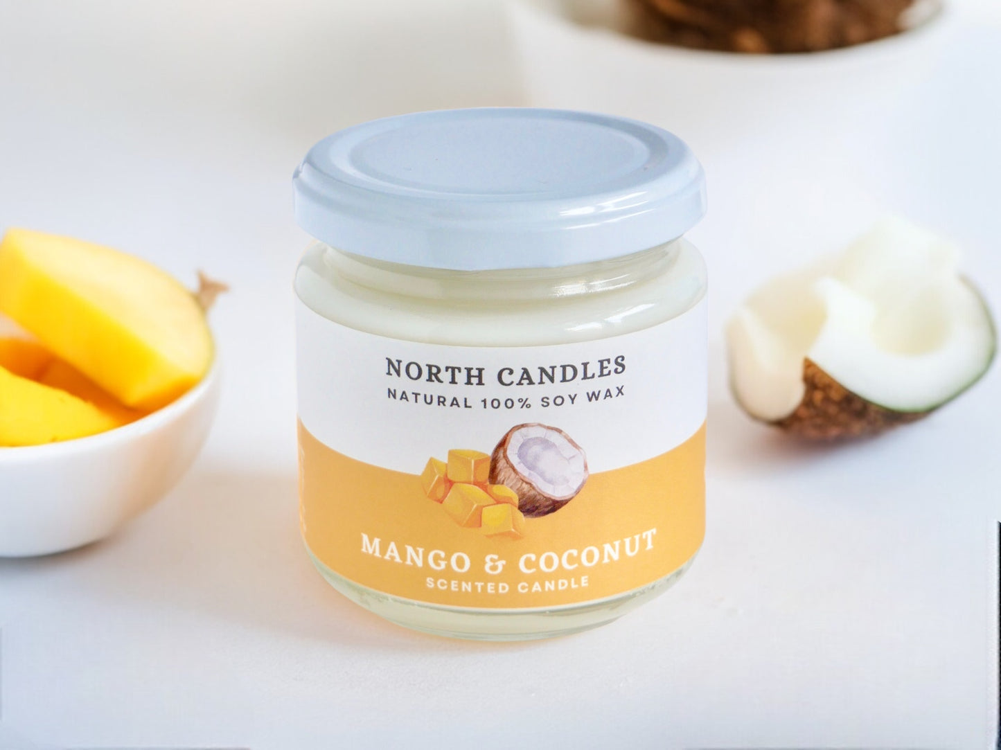 NEW - Mango & Coconut Scented Soy Candle