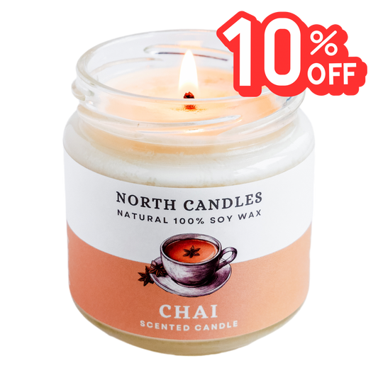 NEW - Chai Scented Soy Candle (SAVE 10% SALE)