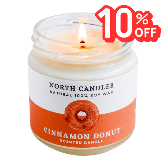 NEW - Cinnamon Donut Scented Soy Candle (SAVE 10% SALE)