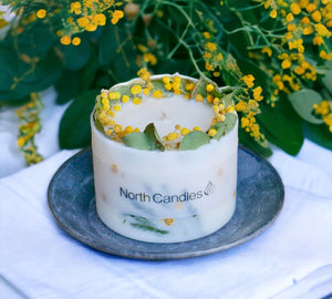 Mimosa Wreath Scented Soy Candle