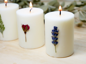 Lavender Scented Mini Pillar Candle