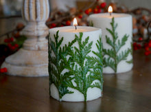 Load image into Gallery viewer, Seasonal Christmas Tree Pillar Candle