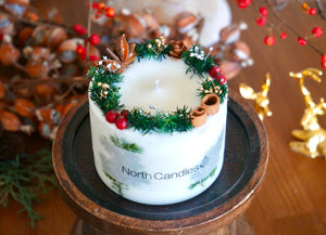 Seasonal Christmas Wreath Candle (Essential Oil Blend)