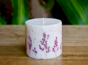 Botanical "Stargrass" Pillar Candle (Small)