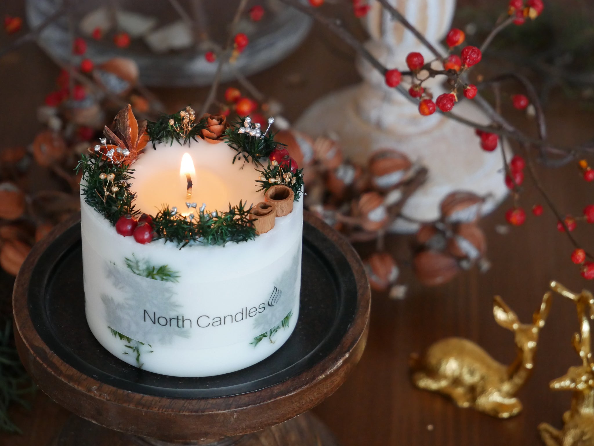 季節限定】クリスマスリースキャンドル – North Candles