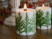 Load image into Gallery viewer, Seasonal Christmas Wood Wick Unscented Tree Pillar (Large)