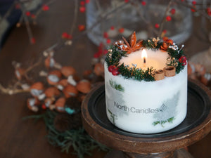 Seasonal Christmas Wreath Candle (Essential Oil Blend)