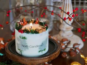 Seasonal Christmas Wreath Candle (Essential Oil Blend)