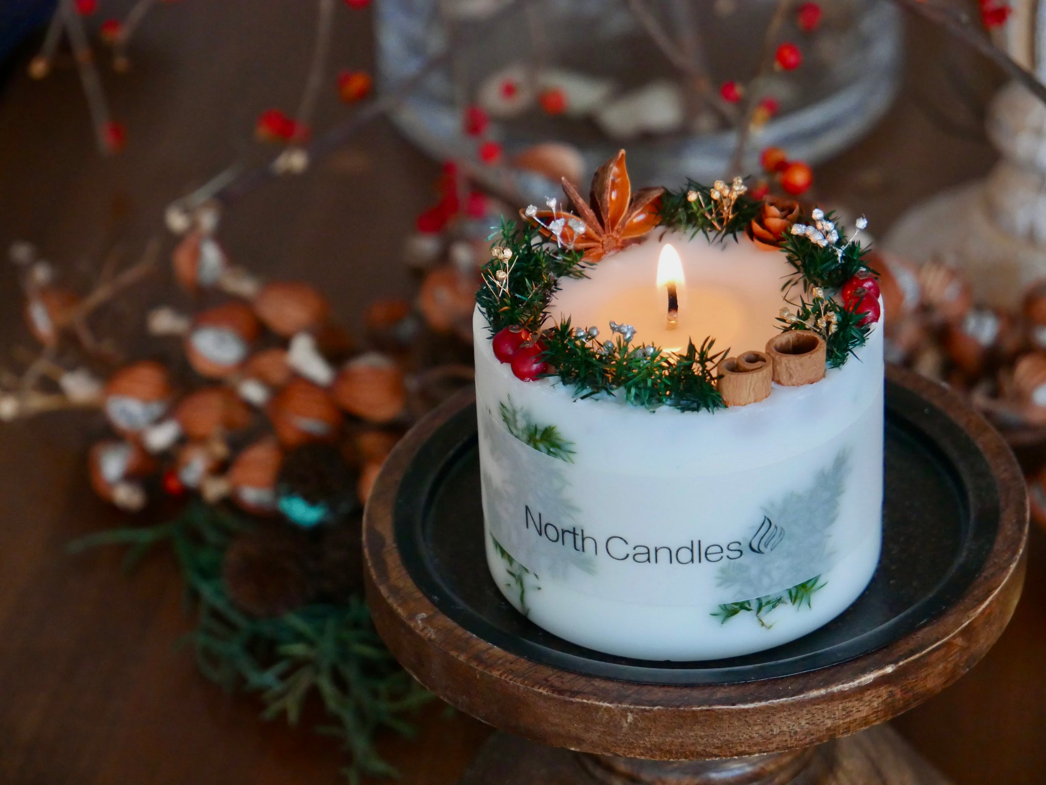季節限定】クリスマスリースキャンドル – North Candles