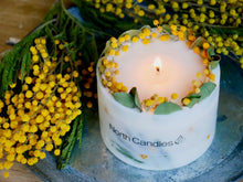 Load image into Gallery viewer, Mimosa Wreath Scented Soy Candle