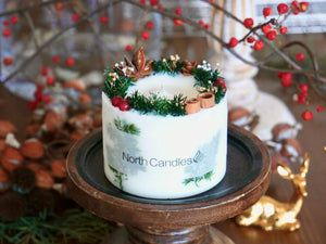 Seasonal Christmas Wreath Candle (Essential Oil Blend)